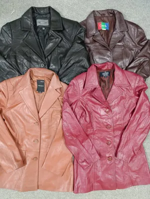 #174 Ladies Leather Trench Coats -16