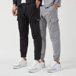 2-Pack Smart Utility Cargo Pants | Black / Ice Grey