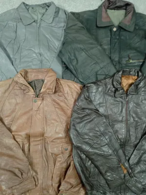 #385 Premium Leather Bomber Jackets -10