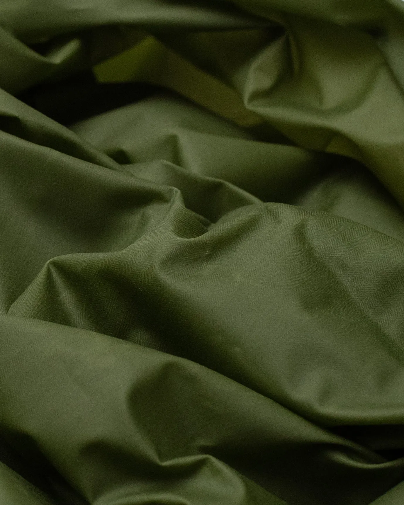 3m Herringbone Muted Lime Green waxed cotton