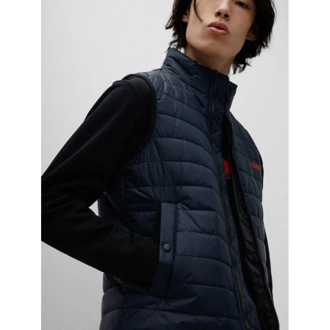 50468742 405 BOSS SLEEV LESS JACKET MEN NAVY