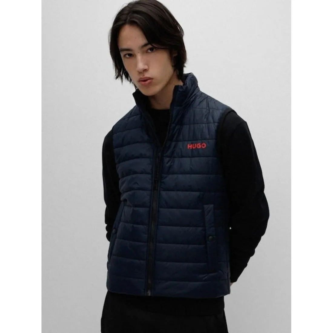 50468742 405 BOSS SLEEV LESS JACKET MEN NAVY