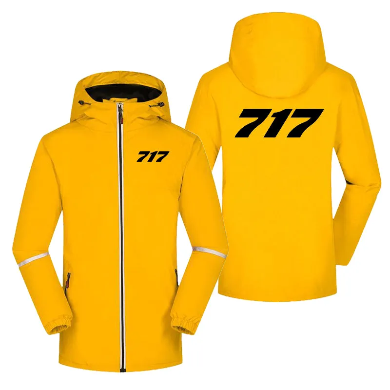 717 Flat Text Designed Rain Coats & Jackets