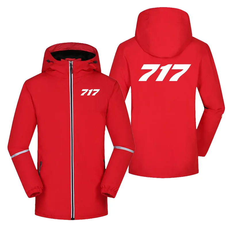 717 Flat Text Designed Rain Coats & Jackets