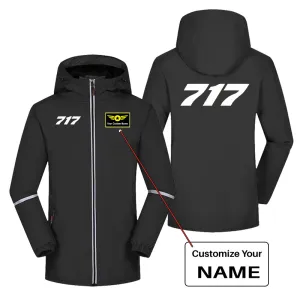 717 Flat Text Designed Rain Coats & Jackets