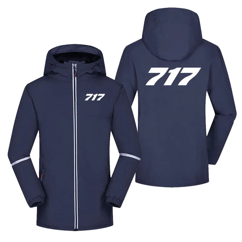 717 Flat Text Designed Rain Coats & Jackets