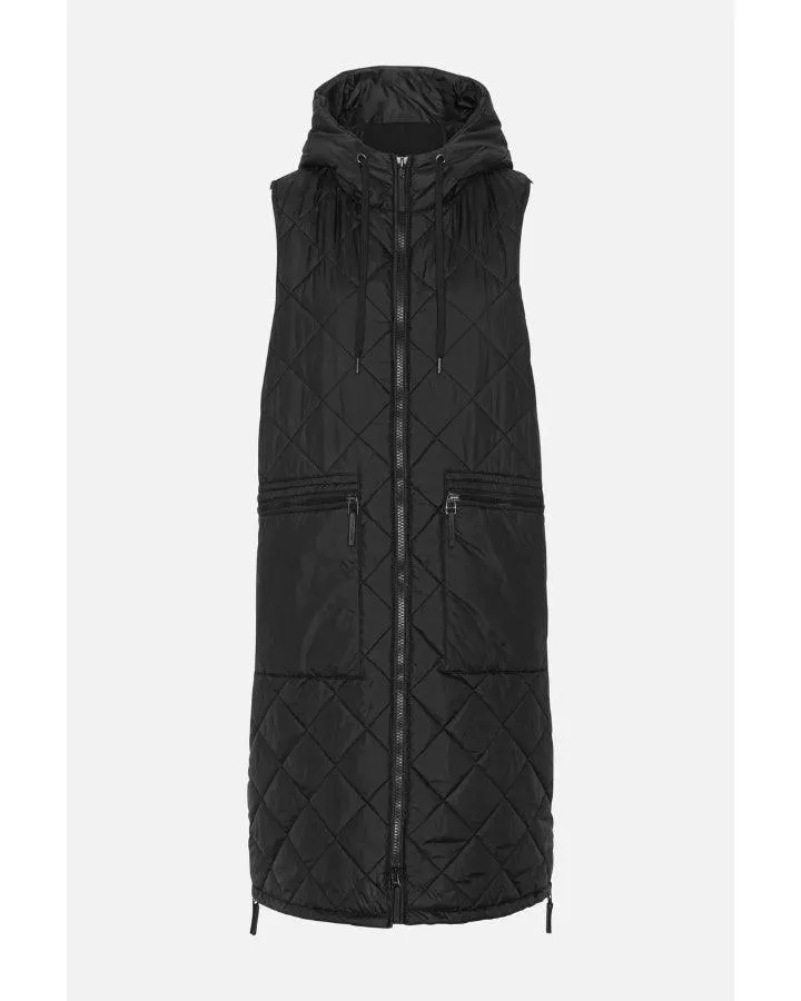 Aerial02 Quilted Hooded Long Vest