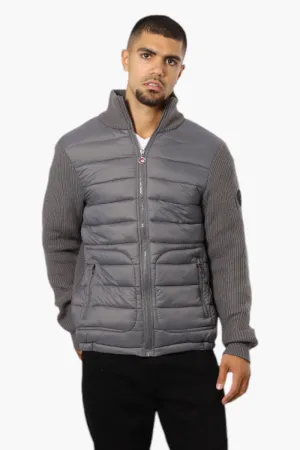 Canada Weather Gear Sweater Knit Polyfill Lightweight Jacket - Grey