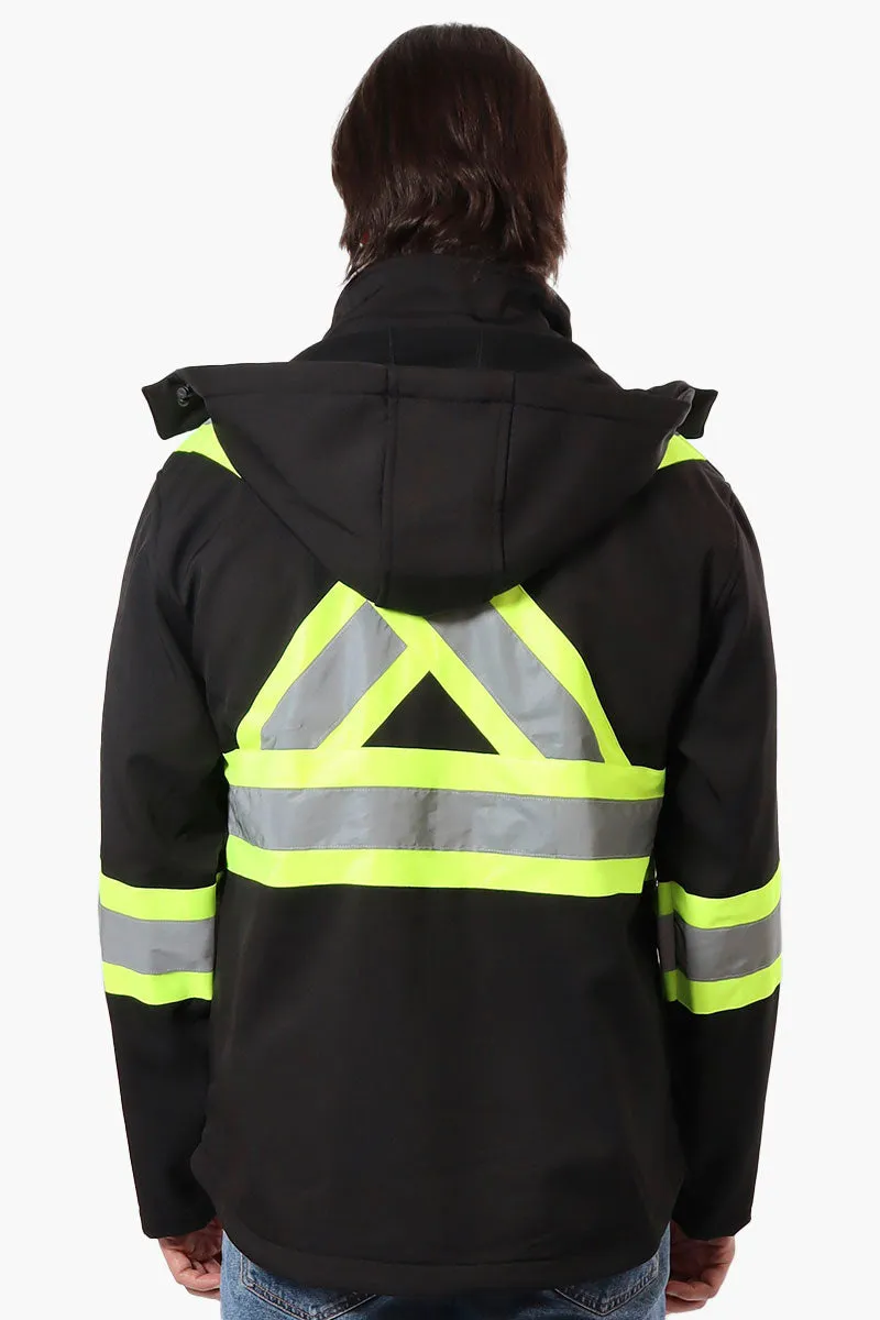 Canada Work Gear Hooded Hi-Vis Lightweight Jacket - Black