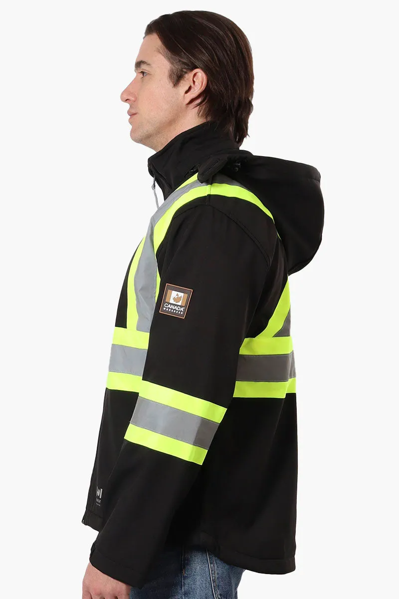 Canada Work Gear Hooded Hi-Vis Lightweight Jacket - Black