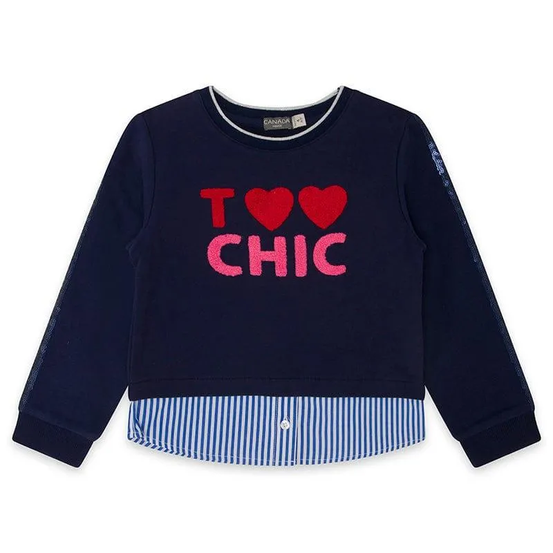 CLEARANCE SALE - Canada House - Girls Navy Sweater with Matching Navy Pants