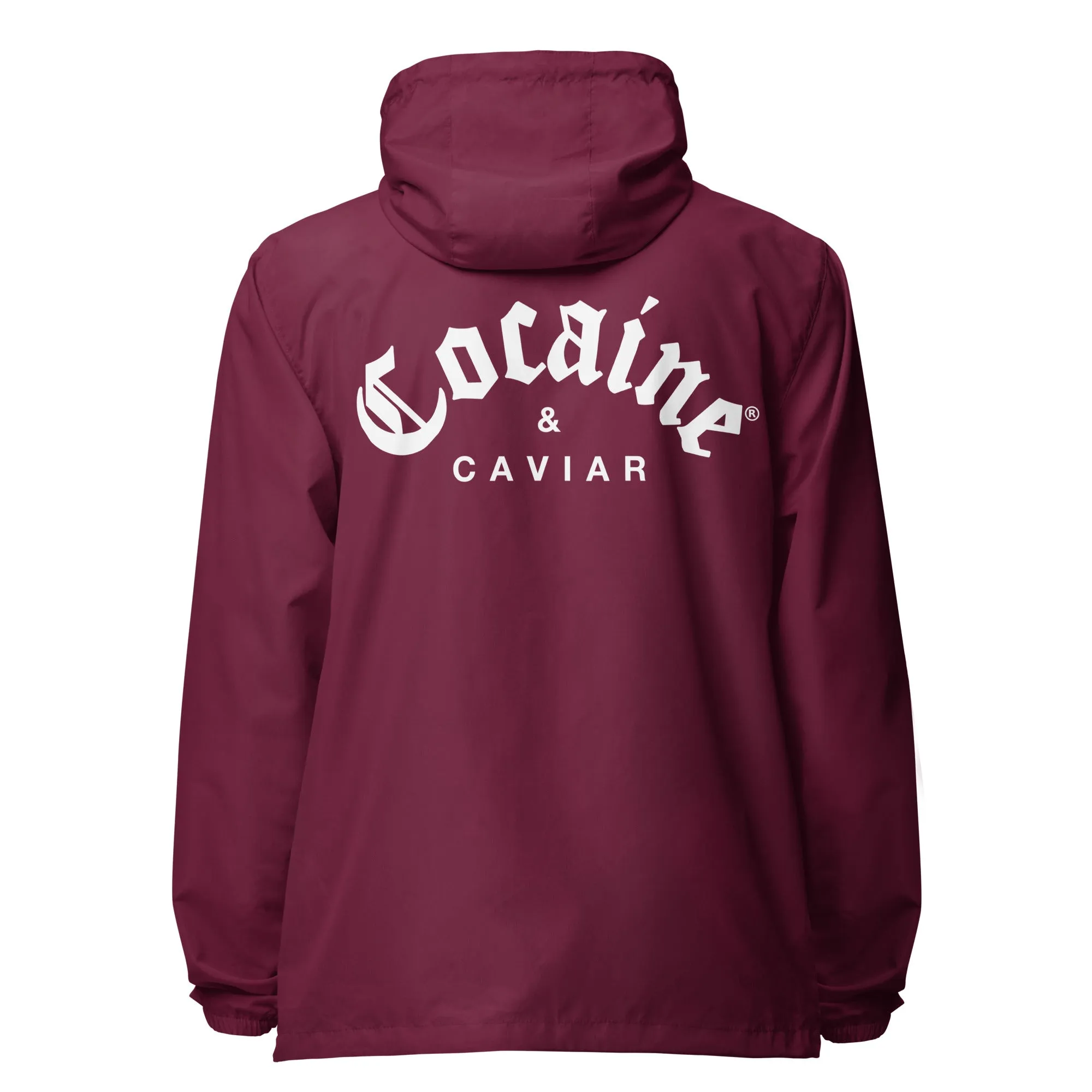 COCAINE & CAVIAR  LIGHTWEIGHT ZIP UP WINDBREAKER