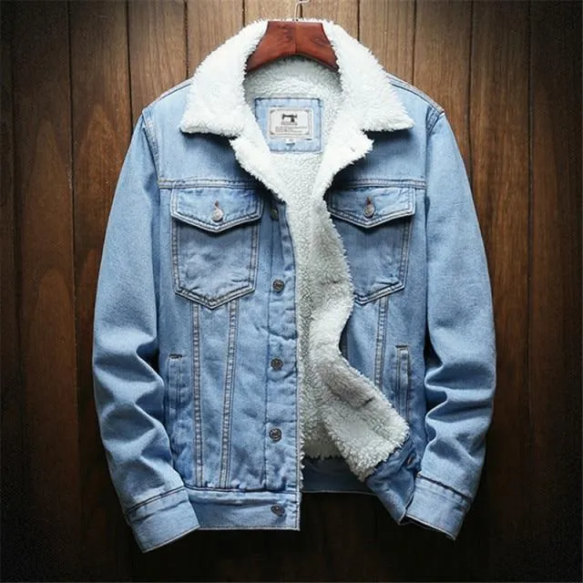 Cowboy Winter Warm Denim Jacket with Fleece