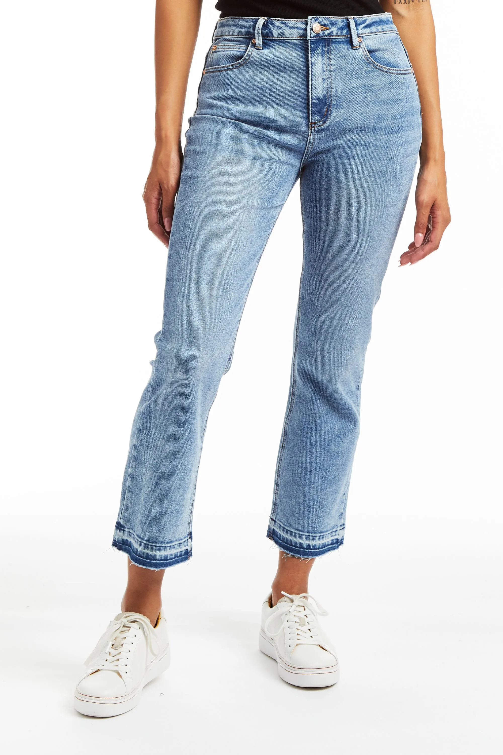 Cropped Flare With Released Hem