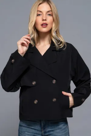 Elegant Double Breasted Short Trench Jacket – Lightweight & Stylish | Fashion M&J