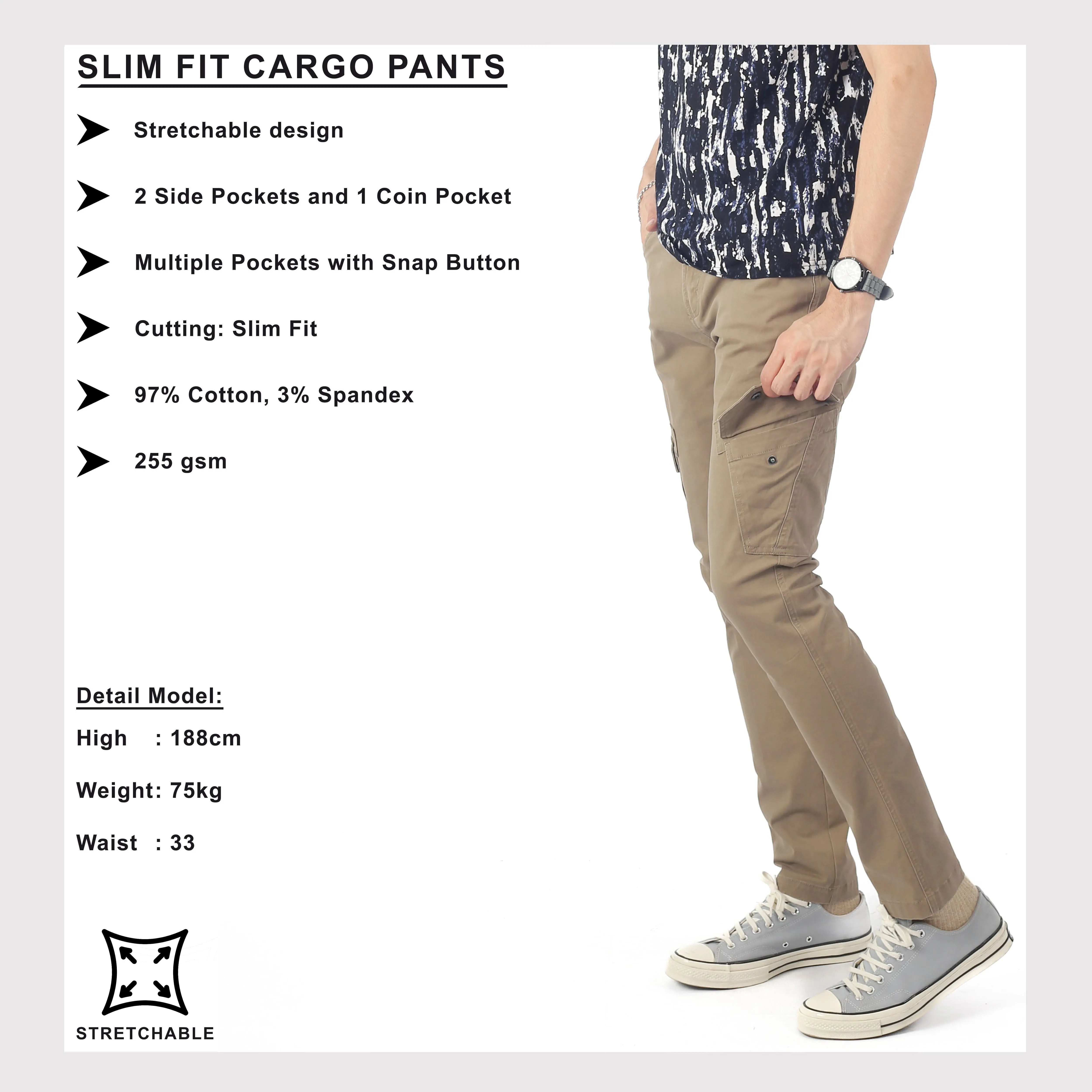 EXHAUST CARGO LONG PANTS [SLIM FIT] 1732