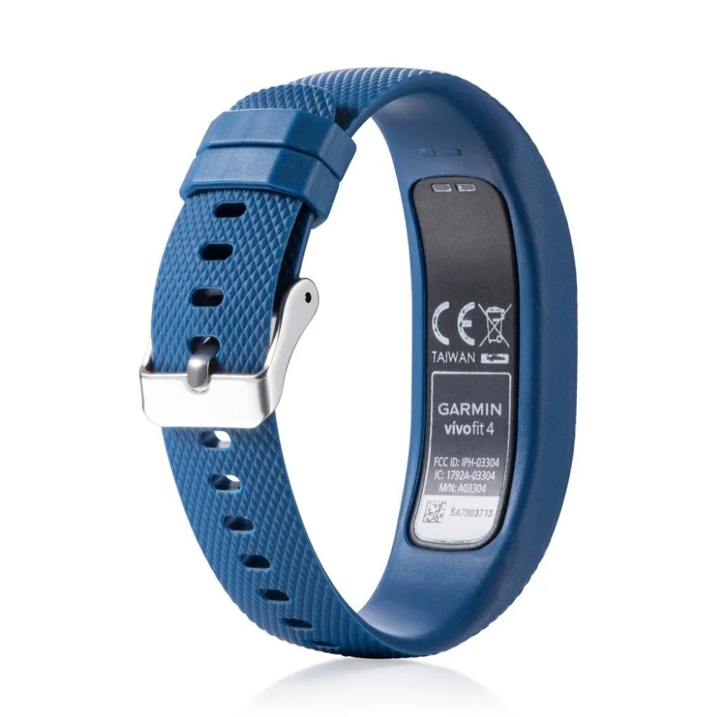 Garmin Vivofit 4 soft lozenge texture silicone watchband - Size: S / Dark Blue