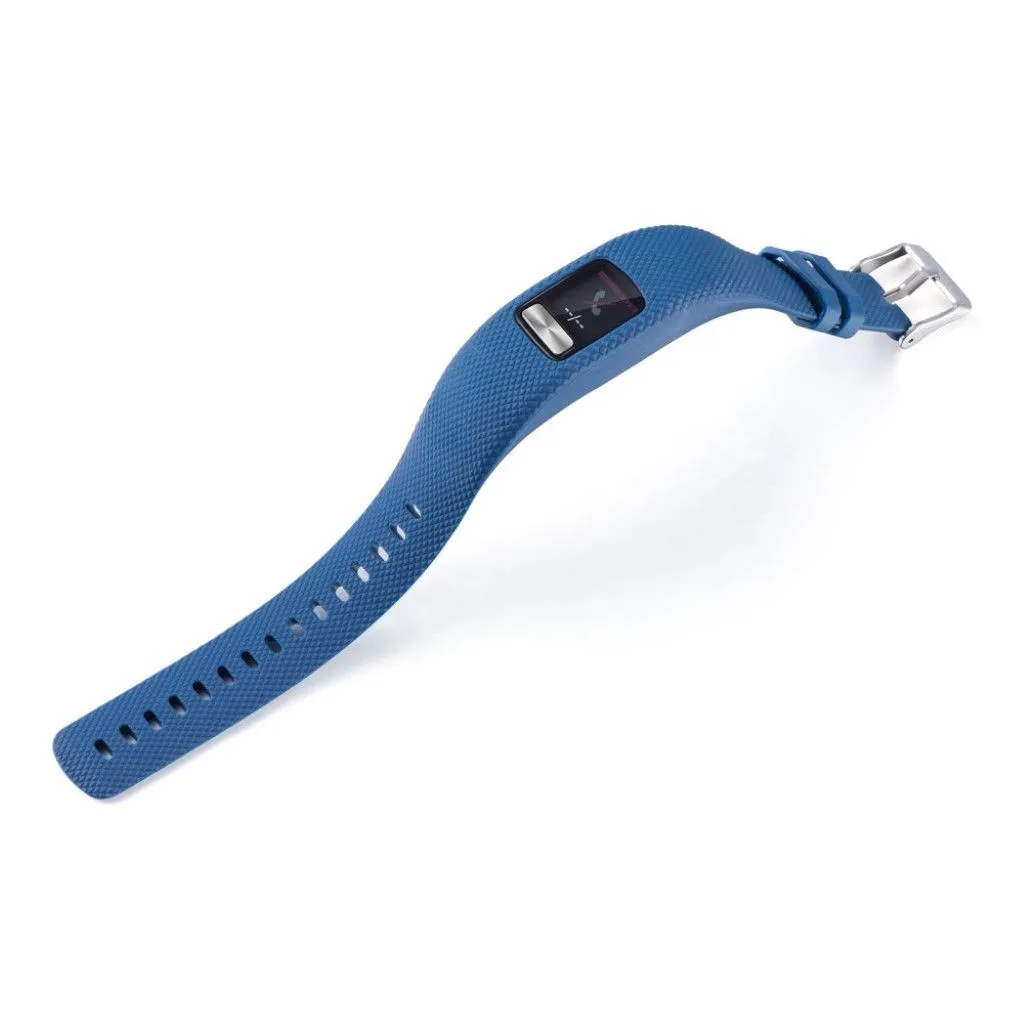 Garmin Vivofit 4 soft lozenge texture silicone watchband - Size: S / Dark Blue