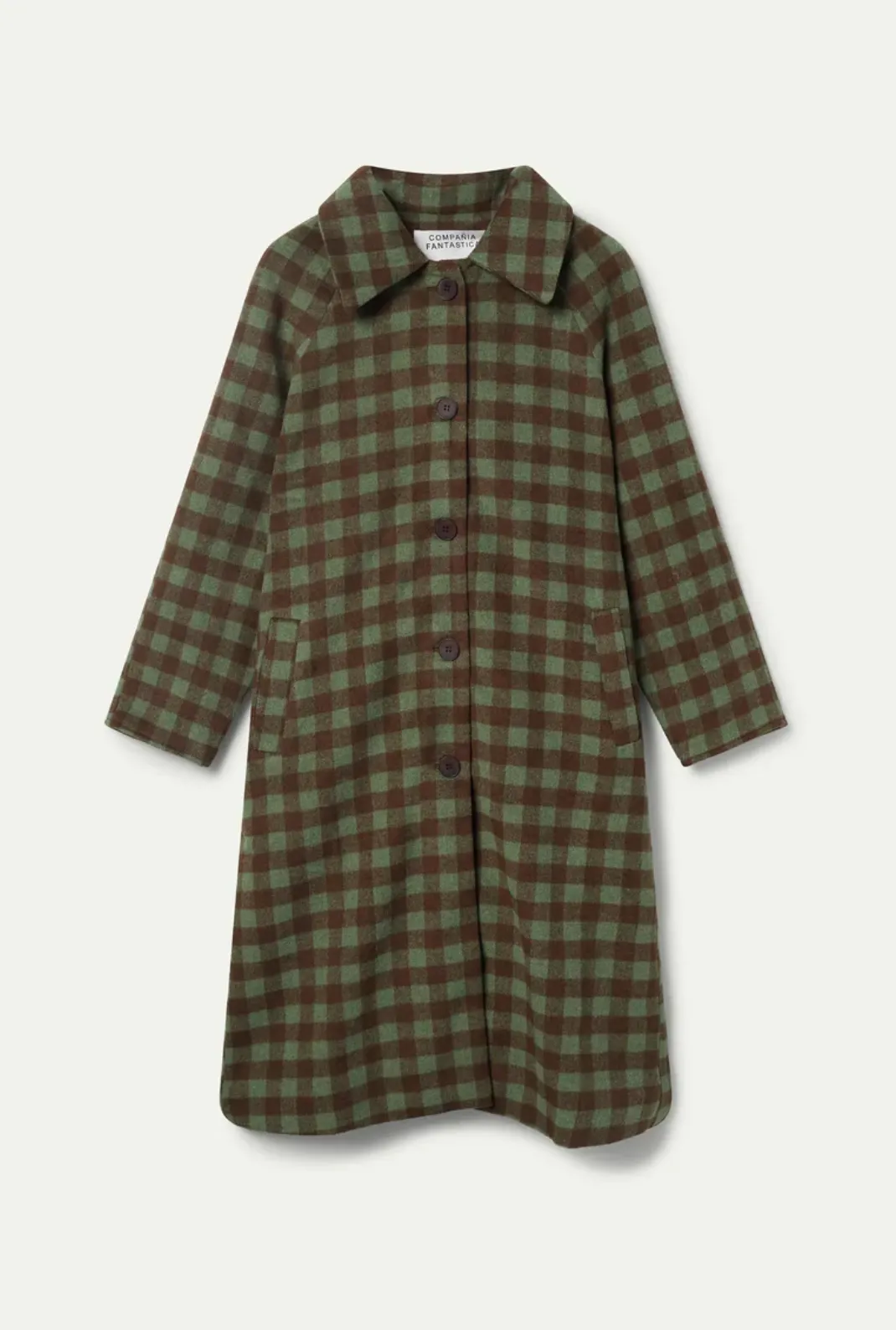 Green and Brown Plaid Coat