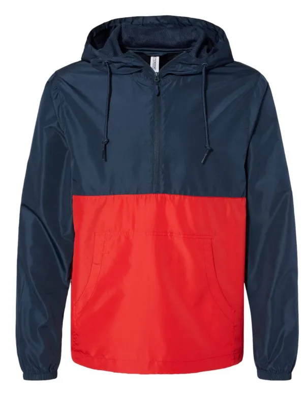 Independent Trading Co. - Lightweight Quarter-Zip Windbreaker Pullover Jacket