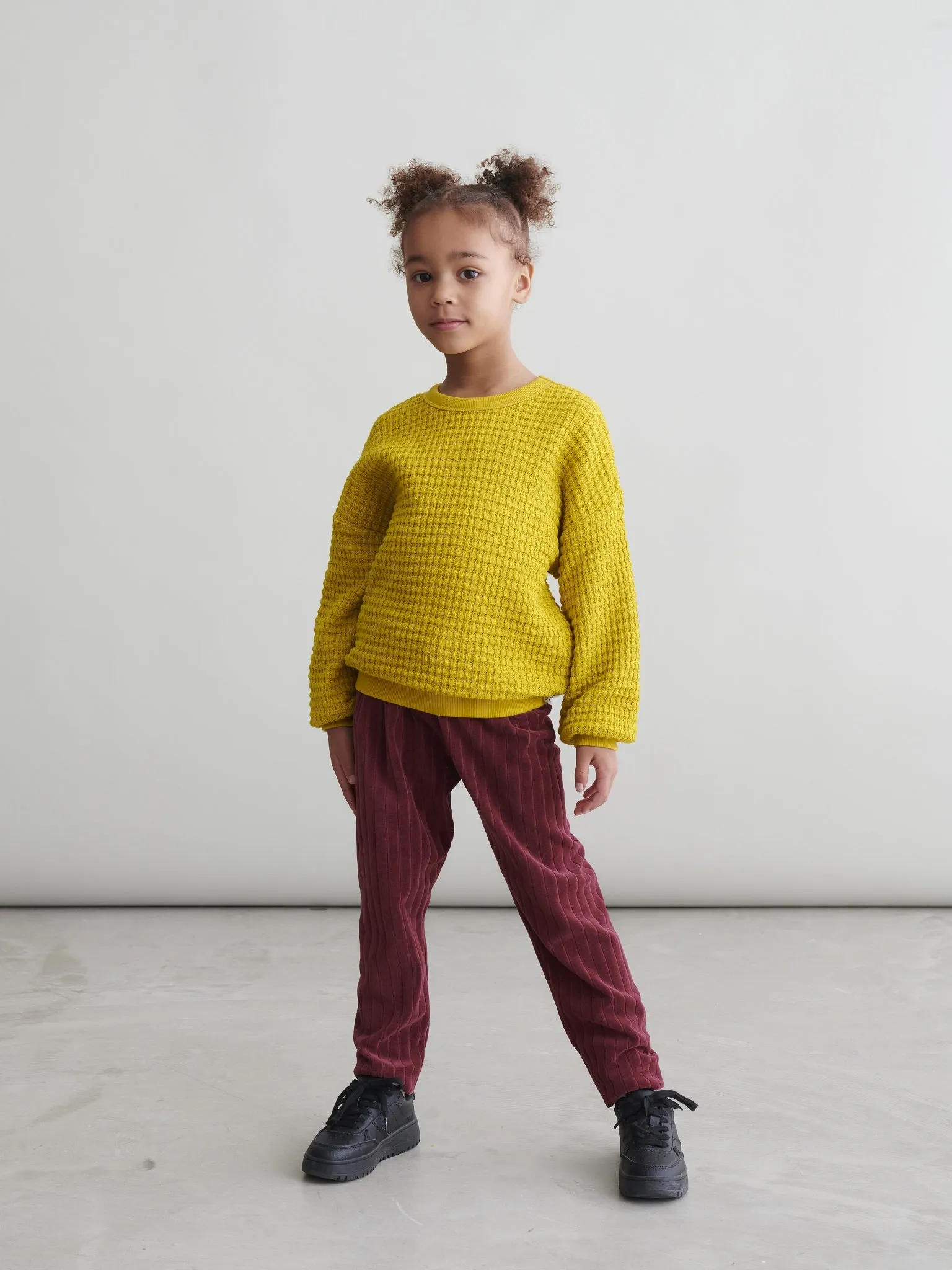 Kids' Velour Pants Burgundy