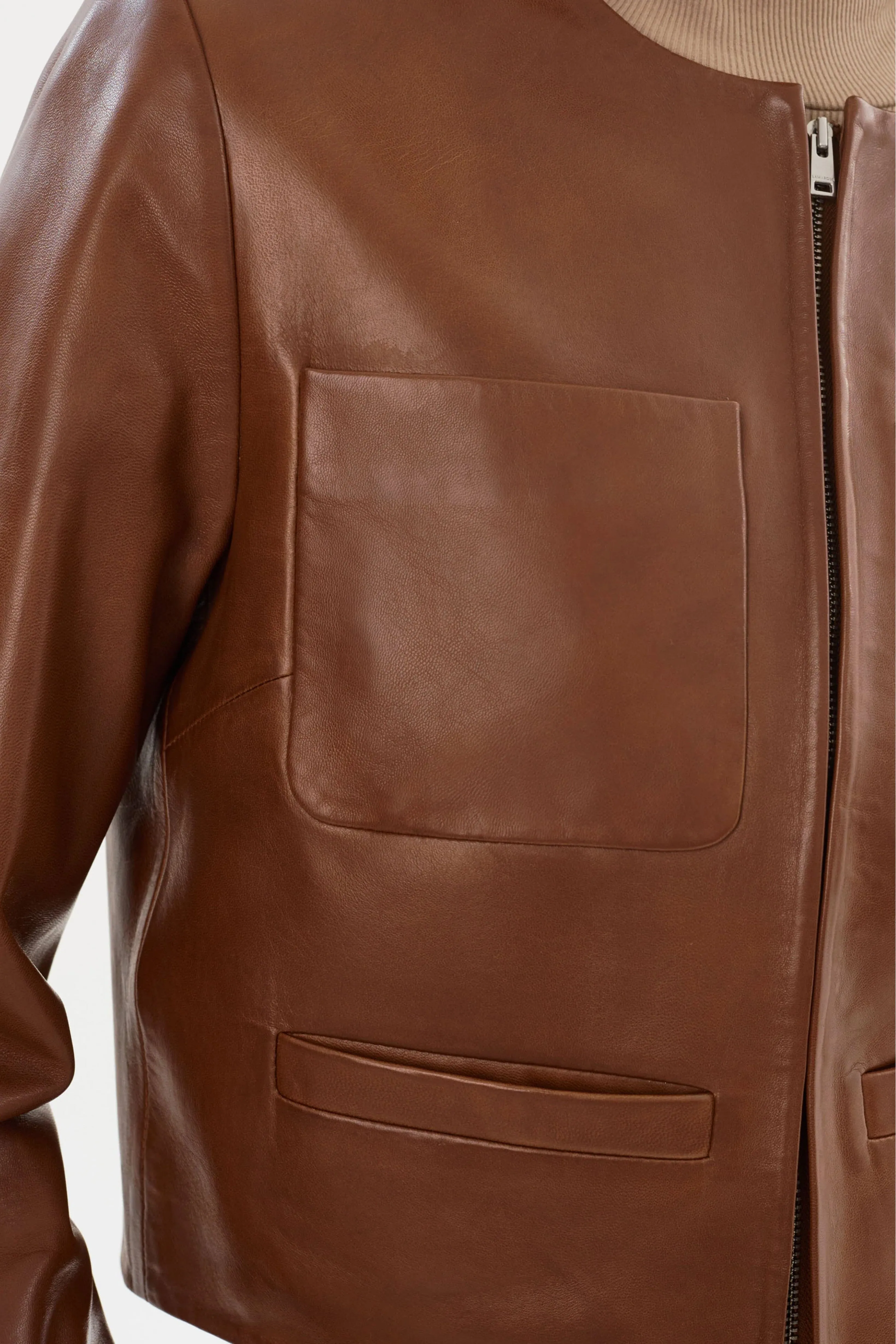 LAMARQUE | Linette Leather Jacket - Luggage