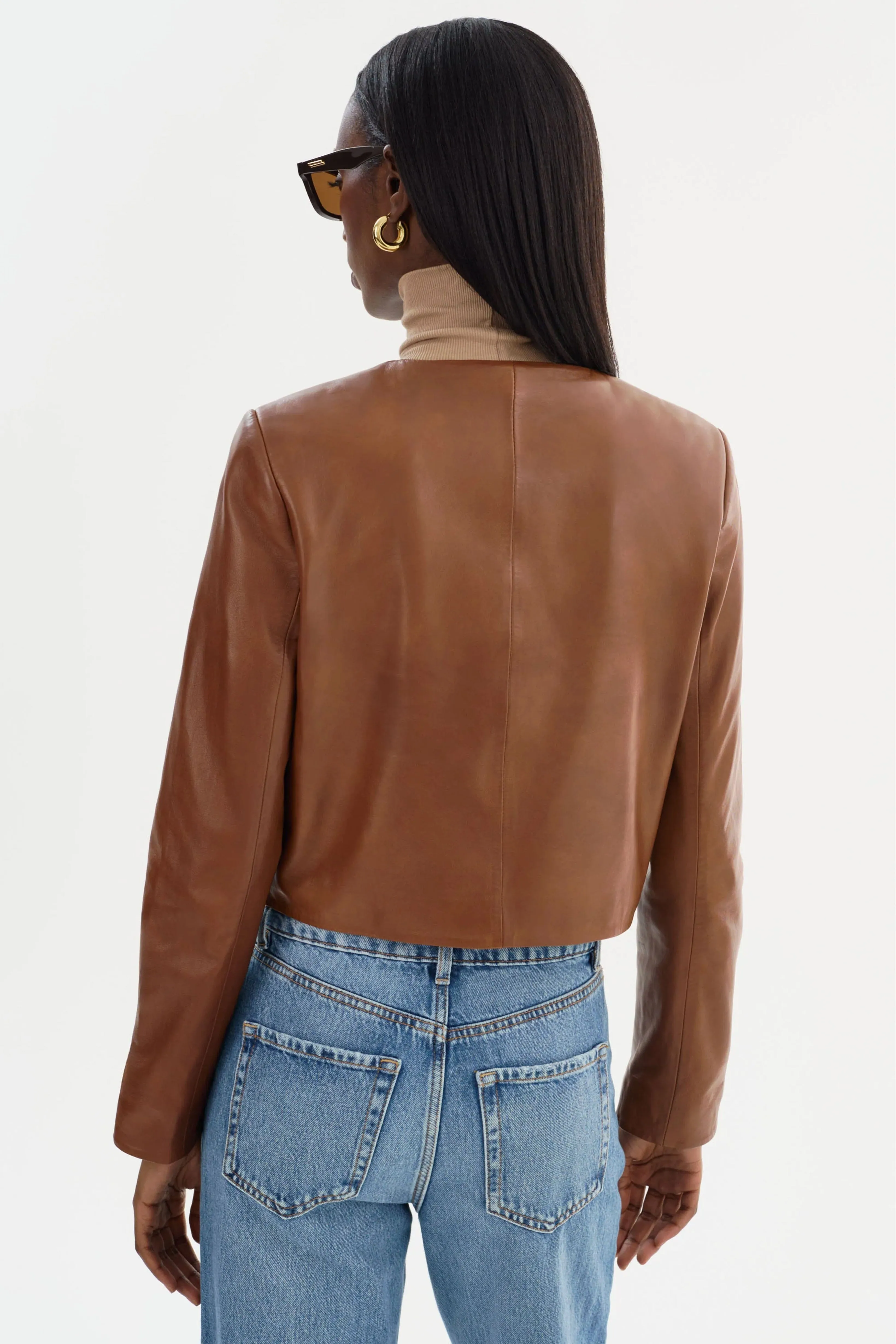 LAMARQUE | Linette Leather Jacket - Luggage