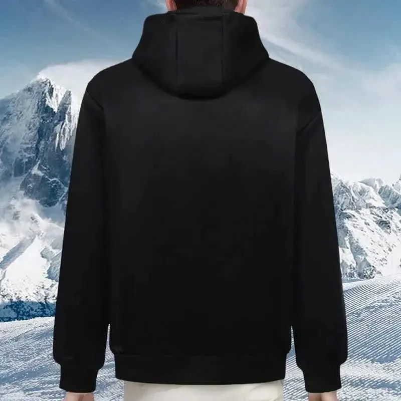 Luxurious Heavyweight Sherpa Lined Windproof Hoodie Jacket for Men