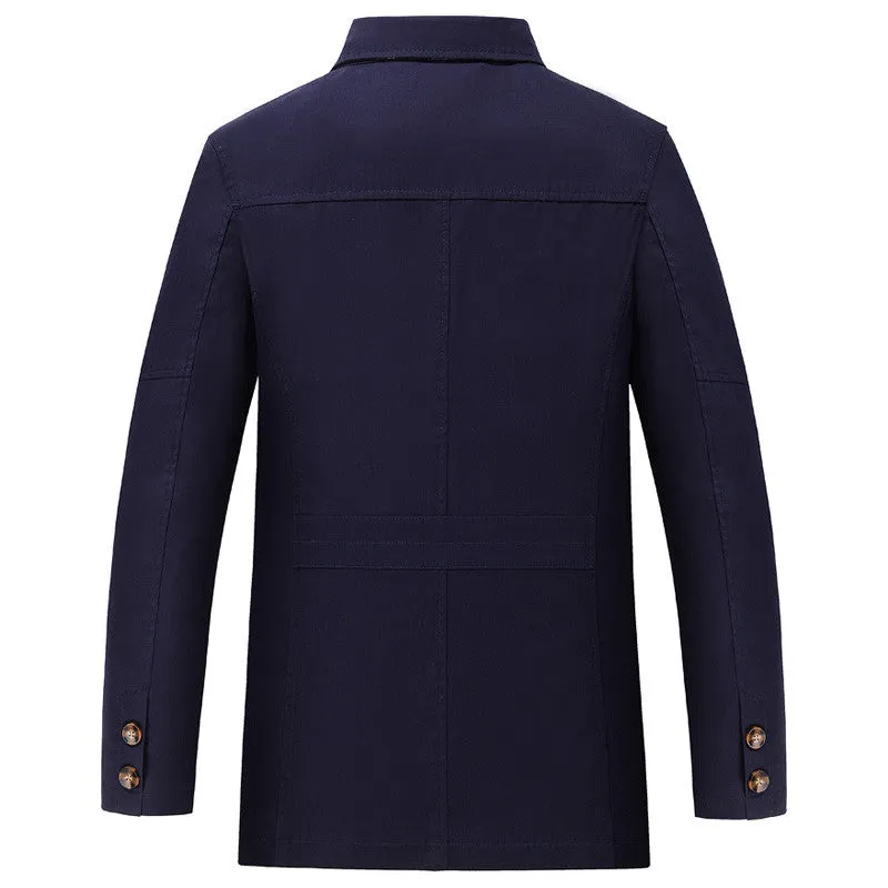 Men's Fashion Stand Collar Wide-Waisted Autumn Coat