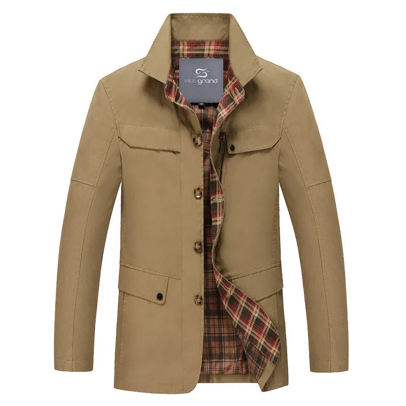 Men's Fashion Stand Collar Wide-Waisted Autumn Coat