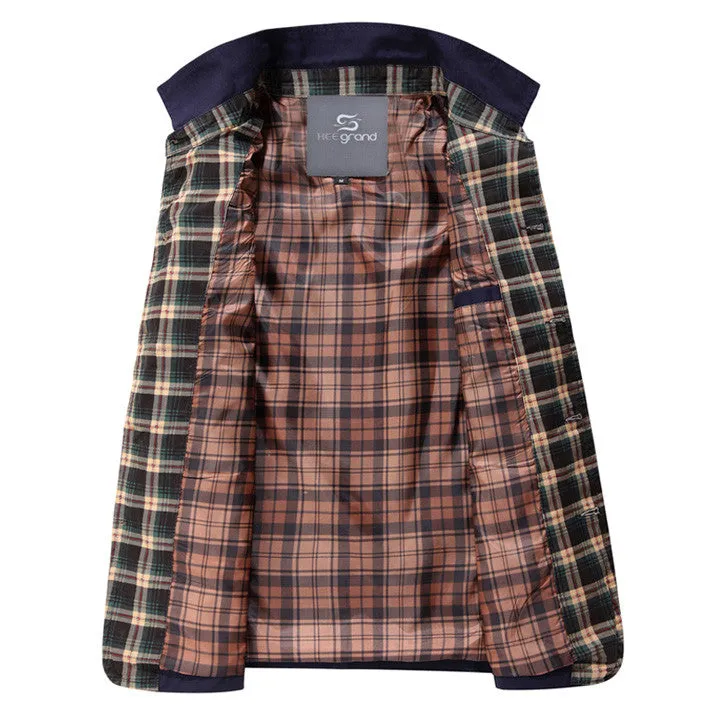 Men's Fashion Stand Collar Wide-Waisted Autumn Coat