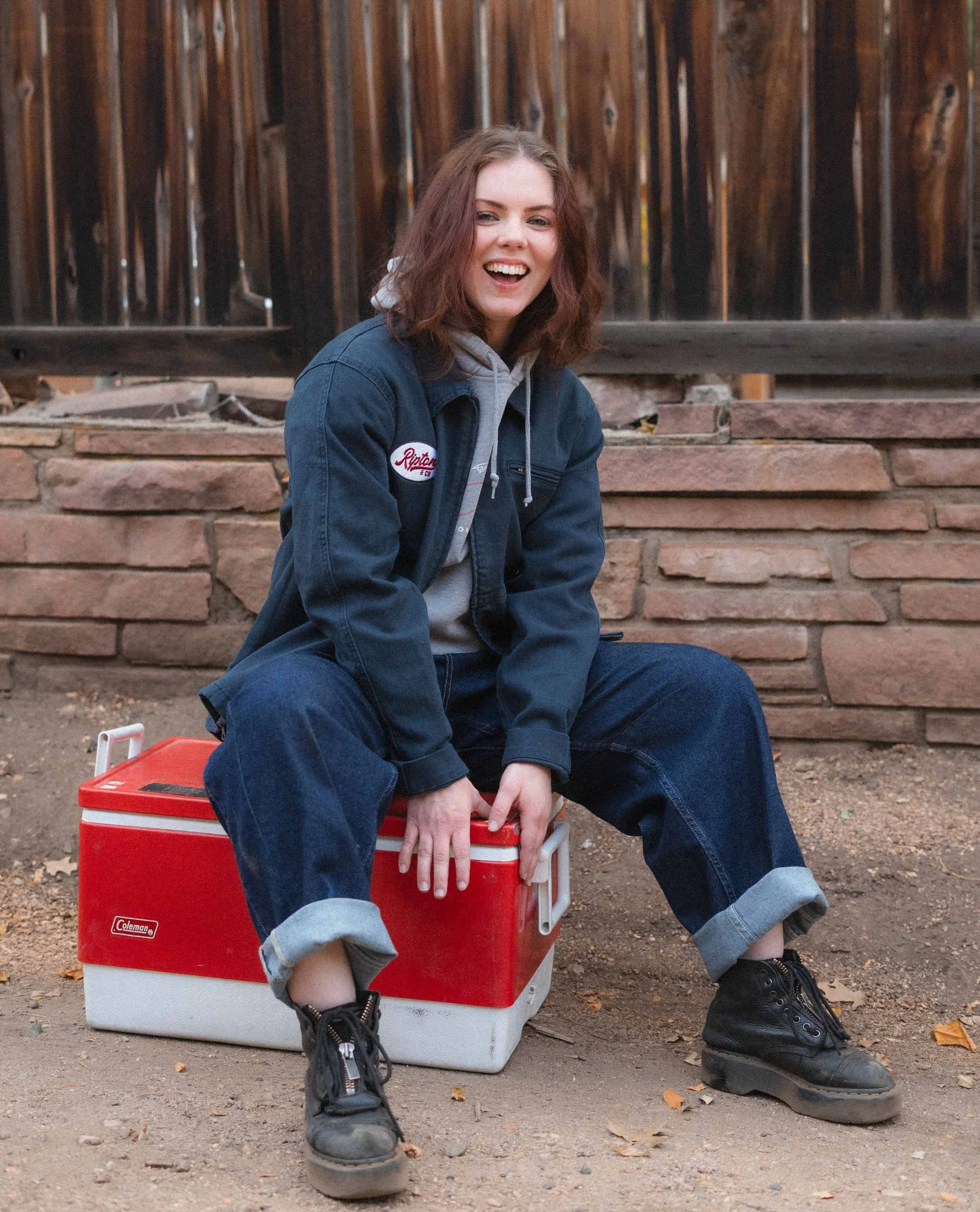 Navy Utility Jacket - Mechanic Embroidery