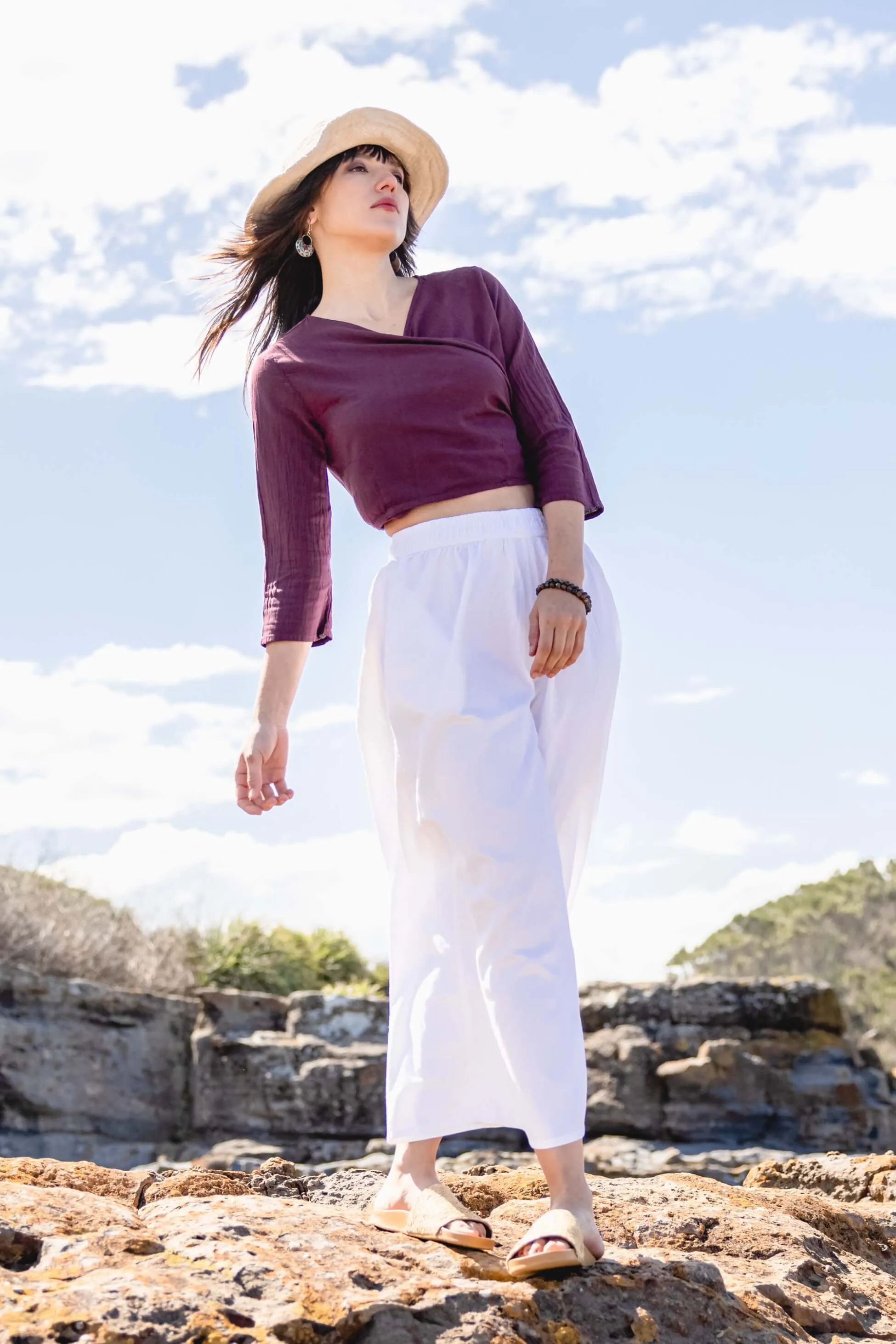 Palazzo Pants - White