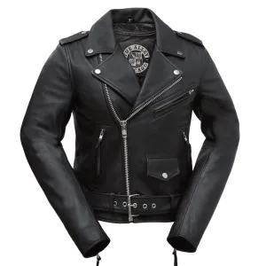 Premium Womens Leather Motorcycle Jacket