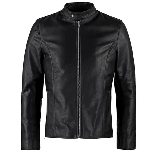 Purchase Premium 100%High Quality New Style Fashion Biker Leather Jacket