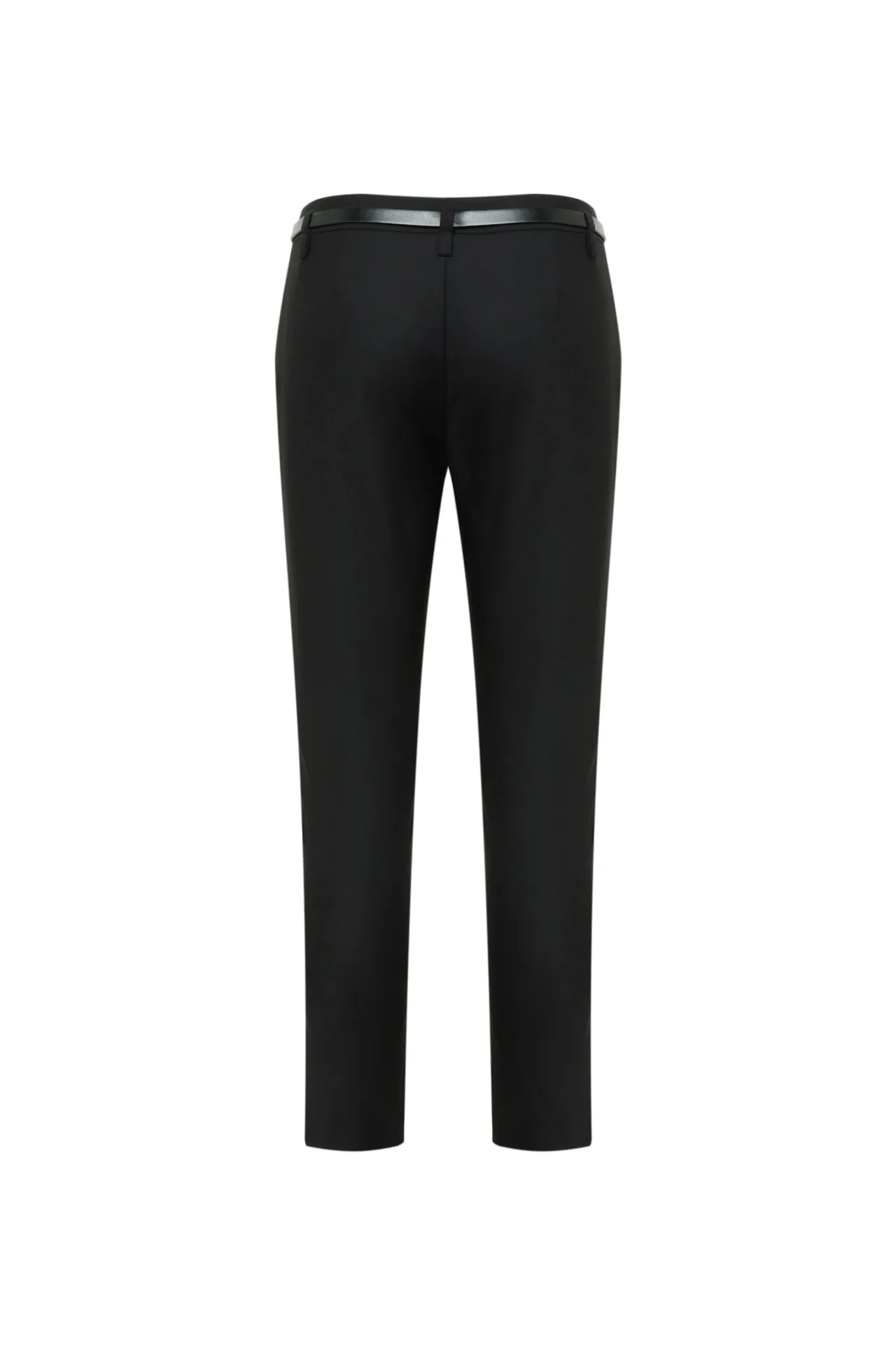 Sydney Stretchable Double Weave Skinny Pants with Belt