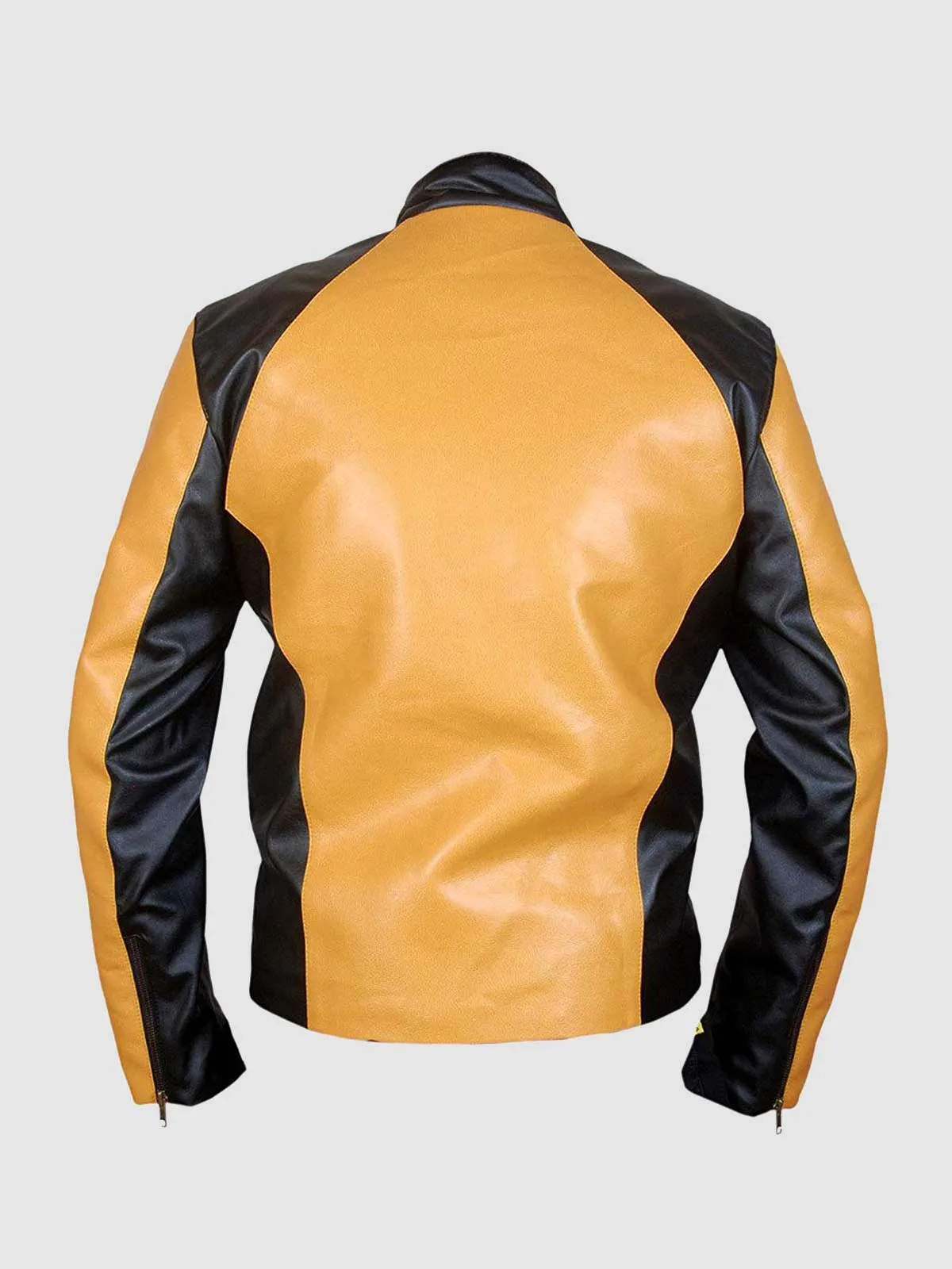 Yellow & Black Leather Jacket